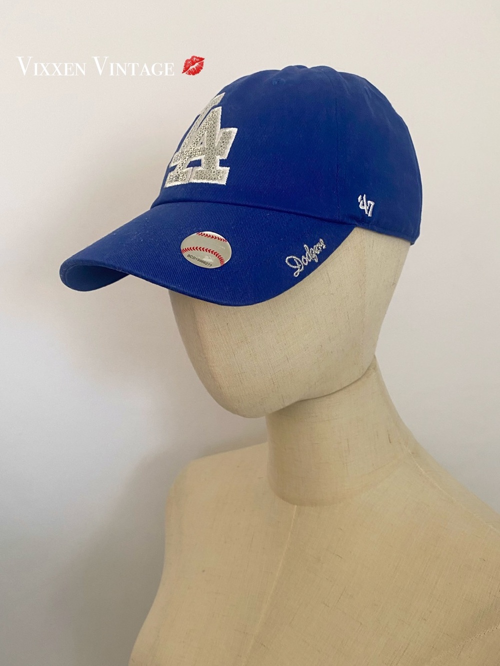 '47 EMBROIDERED SEQUINS LOS ANGELES DODGERS BASEBALL CAP IN ROYAL BLUE
